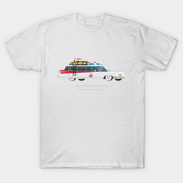 Ghostbusters - Famous Cars T-Shirt by Fred Birchal